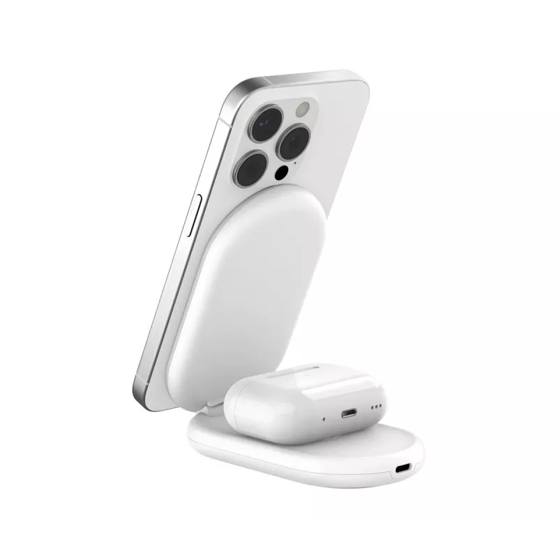 BELKIN Boostcharge Qi2 15w Magnetic 2in1 Stand – Λευκό