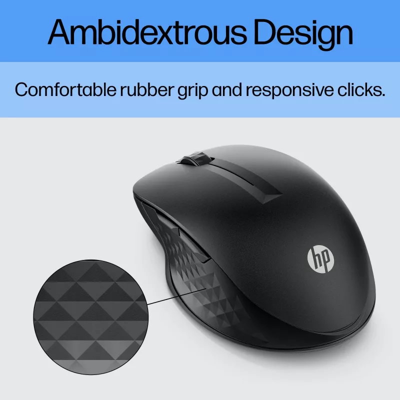 HP 430 Multi-Device Ασύρματο Ποντίκι, αμφίχειρο, οπτικό, RF Wireless + Bluetooth, 1200 DPI, Μαύρο