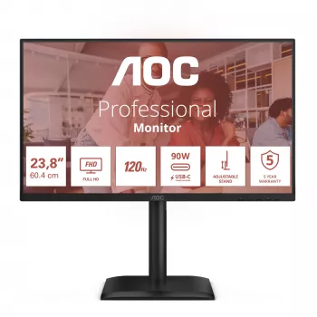 AOC E4 24E4CV Οθόνη υπολογιστή 60,5 cm (23,8 ίντσες) 1920 x 1080 Pixel Full HD LED Μαύρο