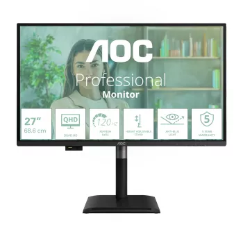 AOC Q27P4U Οθόνη υπολογιστή 68,6 cm (27 ίντσες) 2560 x 1440 Pixel Wide Quad HD Μαύρο