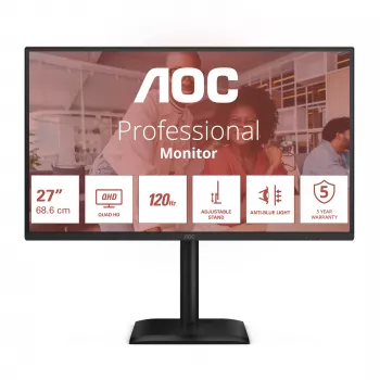 AOC E4 Q27E4CV Οθόνη υπολογιστή 68,6 cm (27 ίντσες) 2560 x 1440 Pixel Quad HD LED Μαύρο