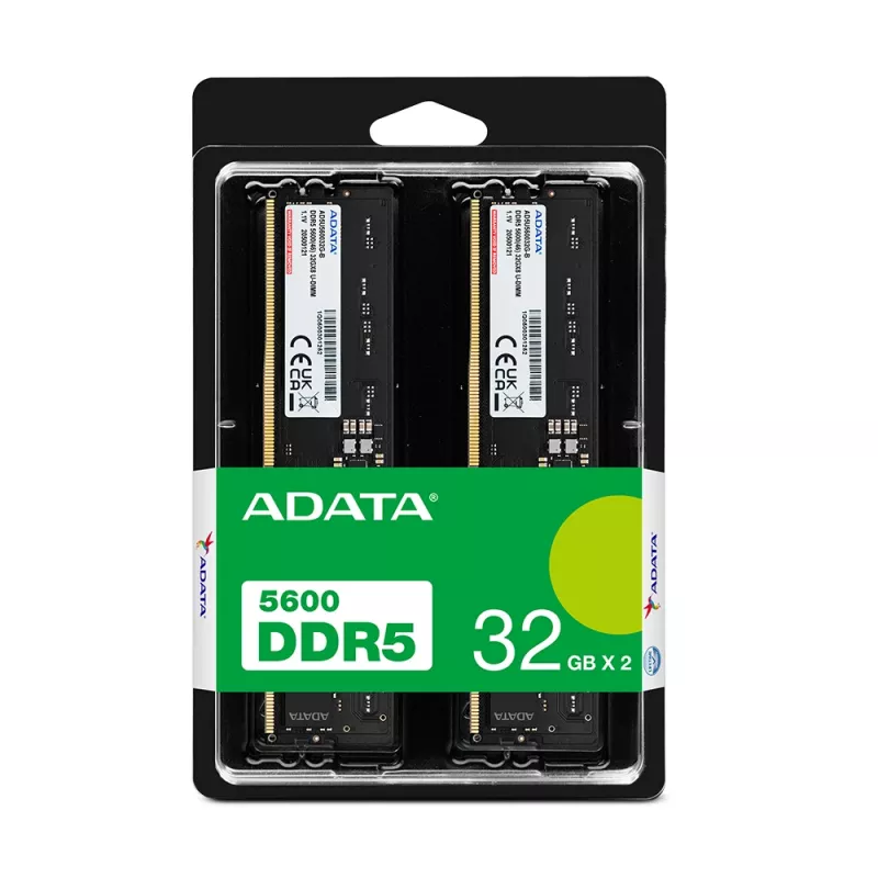 ADATA AD5U560032G-DT Μονάδα μνήμης 64 GB 2 x 32 GB DDR5 288-Pin DIMM