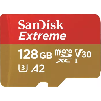 WESTERN DIGITAL Extreme microSDXC 128GB SD-Adapter για Action κάμερες και drones 170MB/s 80MB/s A2 C10 V30 UHS-I U3