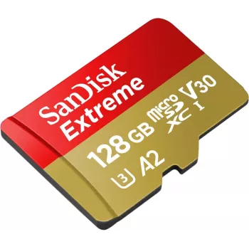WESTERN DIGITAL Extreme microSDXC 128GB SD-Adapter για Action κάμερες και drones 170MB/s 80MB/s A2 C10 V30 UHS-I U3