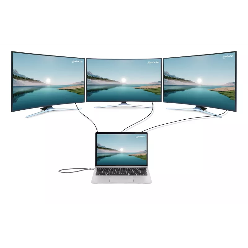 Dock/Hub Manhattan USB-C 10 θύρες 4K 60Hz Power Delivery