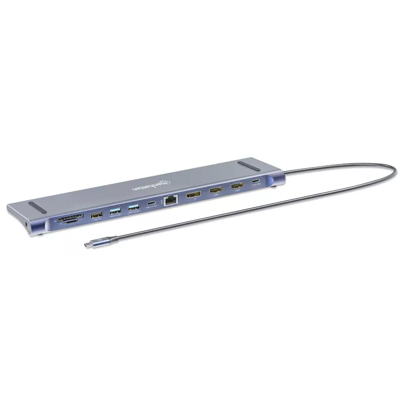 Dock/Hub Manhattan USB-C 10 θύρες 4K 60Hz Power Delivery