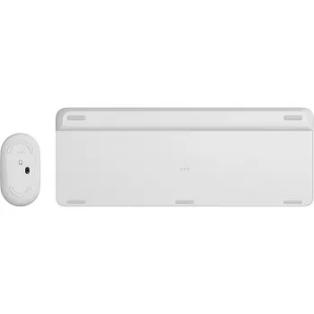 LOGITECH Λεπτό ασύρματο σετ πληκτρολογίου και ποντικιού Mk470 - Offwhite - Qwerty US/international