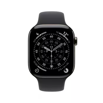 APPLE Watch Series 11 GPS + Cellular 46mm Θήκη Schiefer Titanium με μαύρο Sportarmband S/M