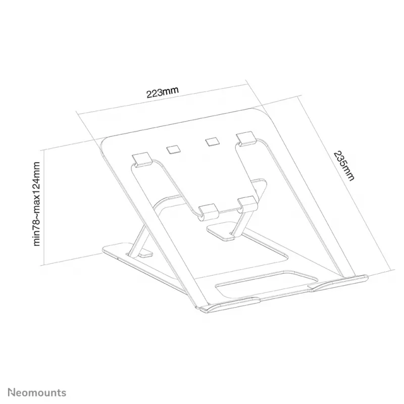 Neomounts NSLS085Γκρι Βάση laptop 10-17 ίντσες - αναδιπλούμενη - compact - universal