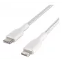BELKIN Καλώδιο Lightning σε USB-C Πλεκτό 1m Λευκό