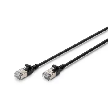 DIGITUS Λεπτό Patch καλώδιο - CAT6A - F-FTP - 1m - Μαύρο