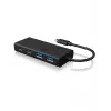 ICY BOX IB-HUB1426-CPD USB 3.2 Gen 1 (3.1 Gen 1) Type-C 5000 Mbit/s Μαύρο