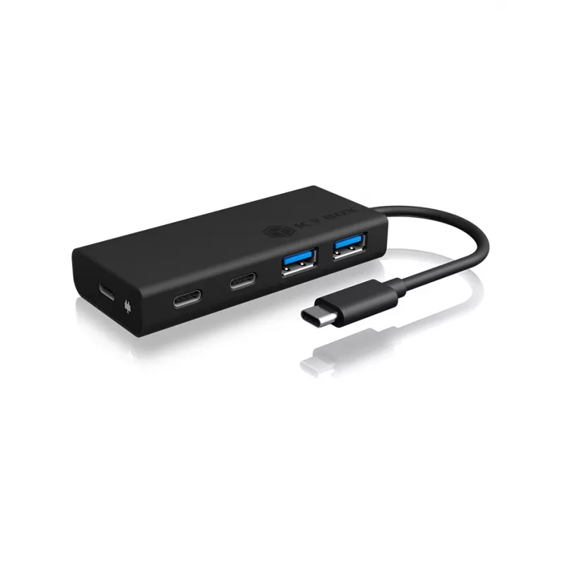 ICY BOX IB-HUB1426-CPD USB 3.2 Gen 1 (3.1 Gen 1) Type-C 5000 Mbit/s Μαύρο