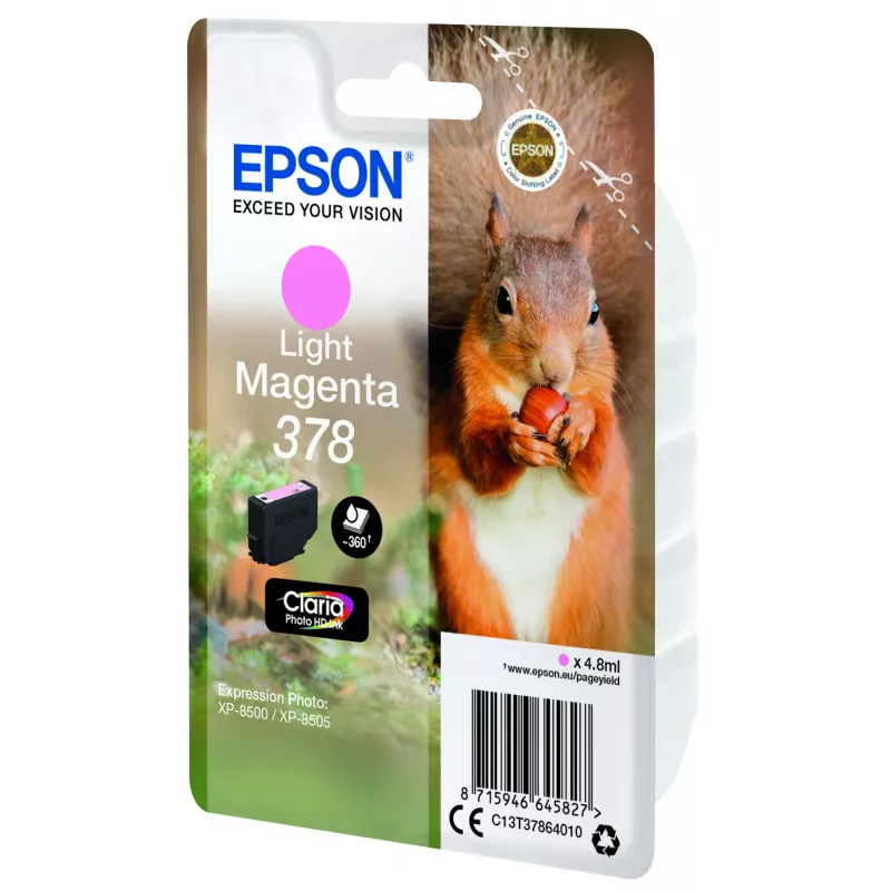 Epson Squirrel Ατομική συσκευασία Light Magenta 378 Claria Photo HD μελάνι
