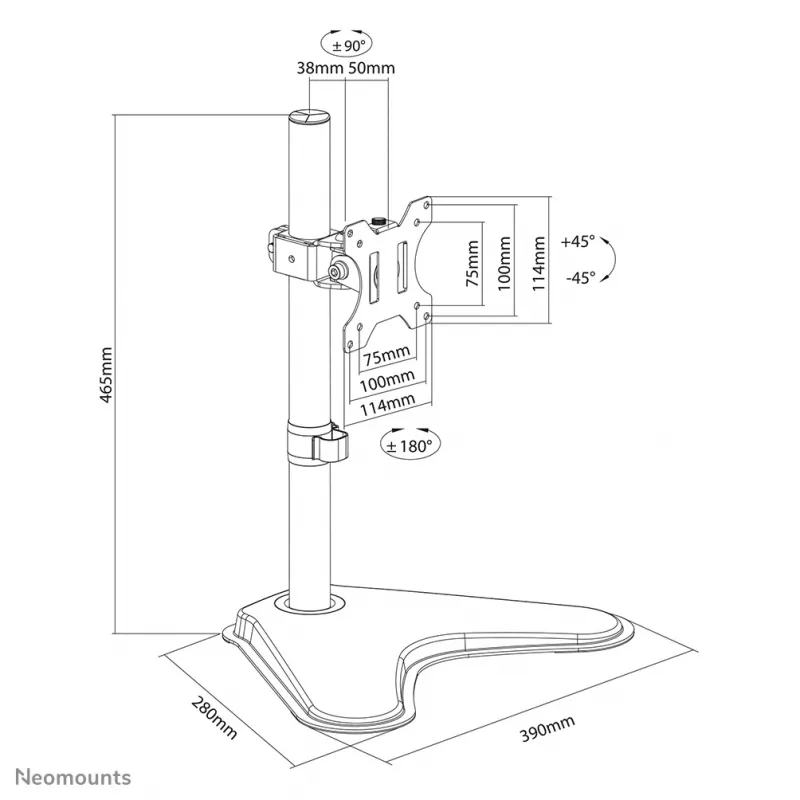 Neomounts Βάση οθόνης γραφείου FPMA-D550SBLACK ελεύθερη 8 kg 13-32 ίντσες