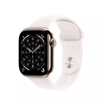 APPLE Watch Series 11 GPS + Cellular 46mm Χρυσή θήκη τιτανίου με Light Blush Sportband S/M