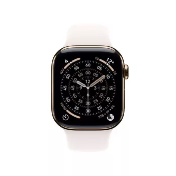 APPLE Watch Series 11 GPS + Cellular 46mm Χρυσή θήκη τιτανίου με Light Blush Sportband S/M