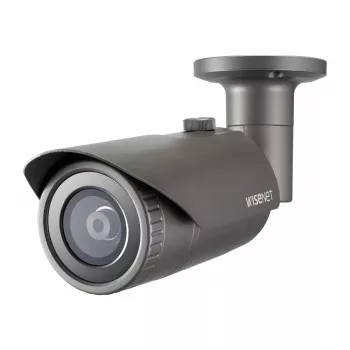 Κάμερα IP τύπου bullet Hanwha QNO-7012R, 4 MP, εξωτερικού χώρου, PoE, IR, IP66, IK10, γκρι