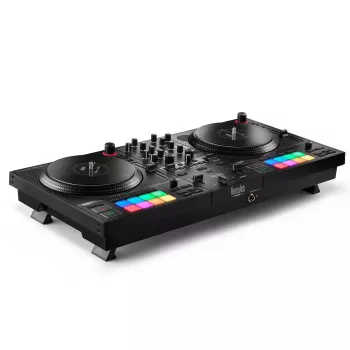 Hercules INPULSE T7 μαύρο DJ-Controller – 3,5 mm/6,35 mm ακουστικά, καλώδιο USB, 652×350×90 mm