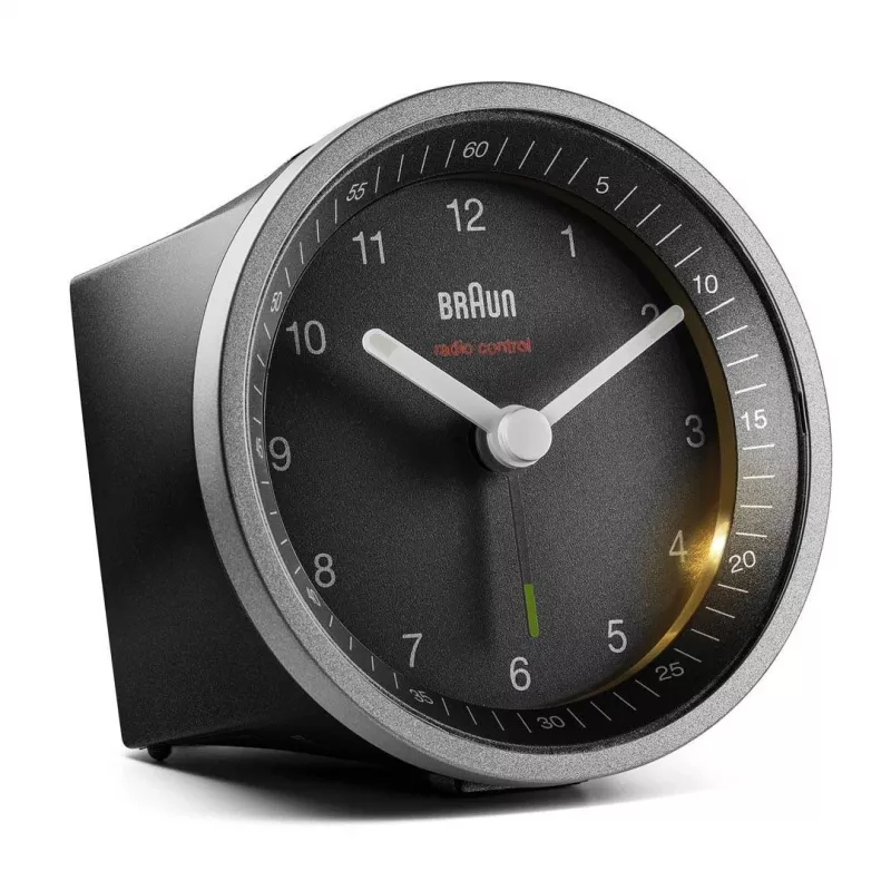 Braun BC07SB-DCF Ξυπνητήρι κουάρτζ Μαύρο, Ασημί