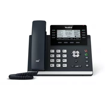 Τηλέφωνο IP Yealink SIP-T43U, 12 γραμμές, οθόνη LCD 3,7 ιντσών, PoE, γκρι