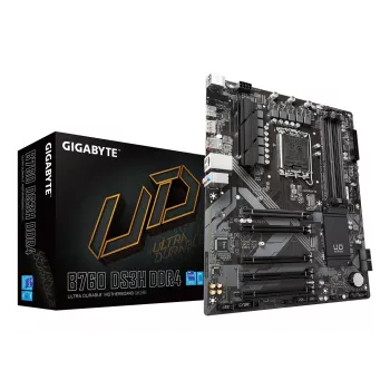 GIGABYTE B760 DS3H DDR4 Μητρική - Υποστηρίζει επεξεργαστές Intel Core 14ης γενιάς, 18+2+1 φάσεις Digital VRM, έως 5333 MHz DDR4 (OC), 2x PCIe 4.0 M.2, GbE LAN, USB 3.2 Gen 2