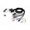 ATEN 2-Port USB HDMI KVM-Switch με ήχο, 1920 x 1200 Pixel, WUXGA, 0,72 W, Μαύρο