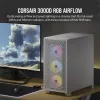CORSAIR Mid-Tower Κουτί PC - 3000d RGB Airflow - Λευκό