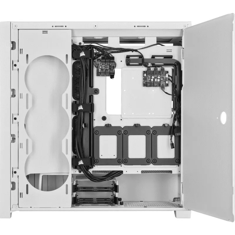 CORSAIR Mid-Tower Smart Case - iCUE 5000X - RGB QL Edition Tempered Glass True - Λευκό