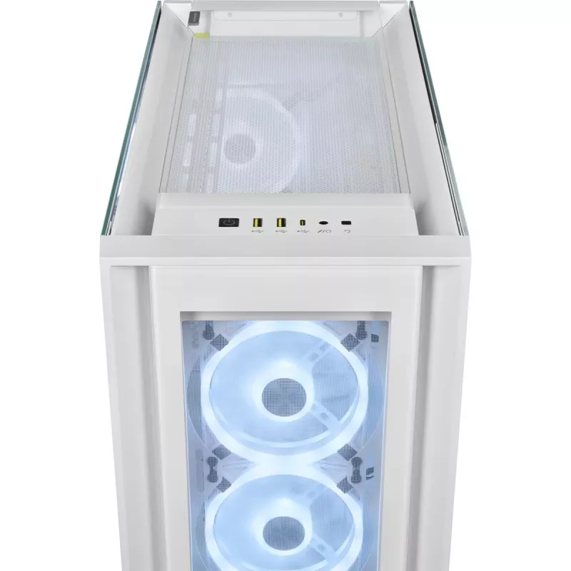 CORSAIR Mid-Tower Smart Case - iCUE 5000X - RGB QL Edition Tempered Glass True - Λευκό