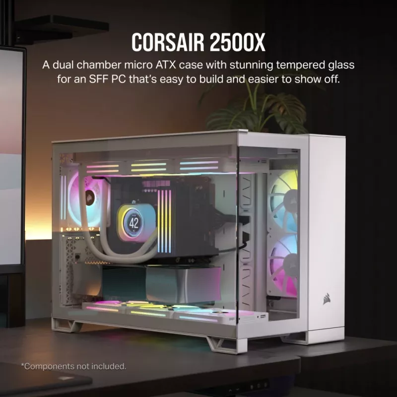 CORSAIR Κουτί PC – 2500X Mid-Tower Dual Chamber Κουτί PC – Λευκό
