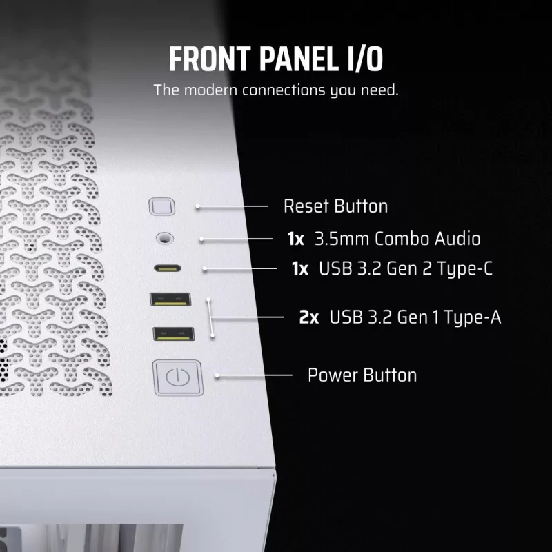 CORSAIR Κουτί PC - 3500X Mid-Tower - Λευκό