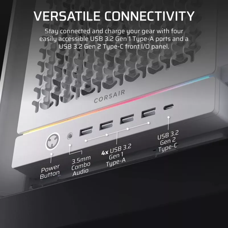 CORSAIR Κουτί PC - Frame 5000D RS High-Airflow Mid-Tower Κουτί PC - Λευκό