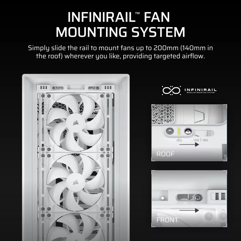 CORSAIR Κουτί PC - Frame 5000D RS High-Airflow Mid-Tower Κουτί PC - Λευκό