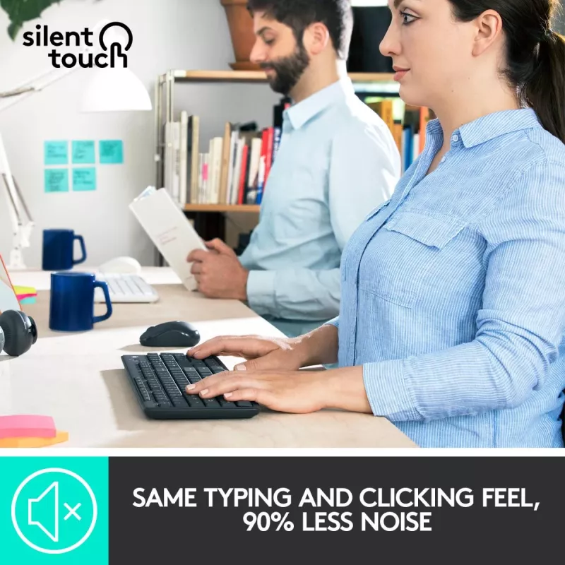 LOGITECH Mk295 Silent Wireless Combo Graphite Azerty Βελγικό