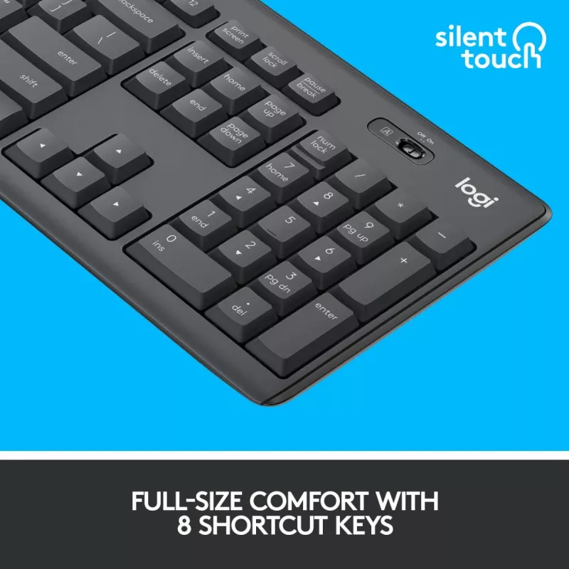 LOGITECH Mk295 Silent Wireless Combo Graphite Azerty Βελγικό
