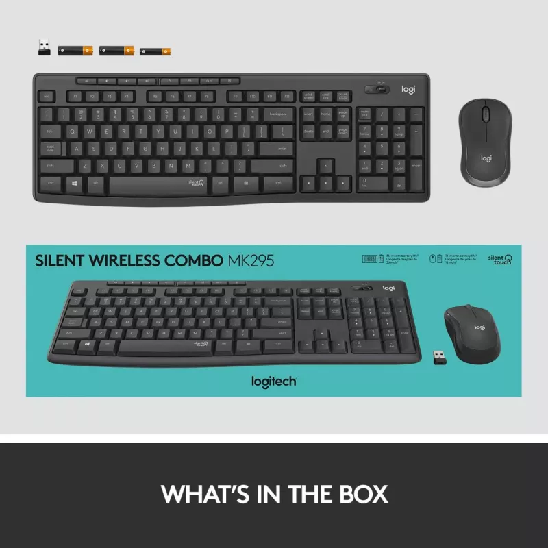 LOGITECH Mk295 Silent Wireless Combo Graphite Azerty Βελγικό