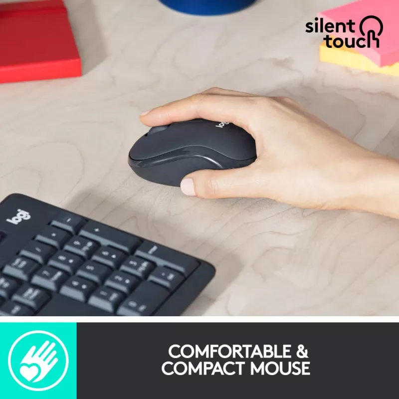 LOGITECH Mk295 Silent Wireless Combo Graphite Azerty Βελγικό