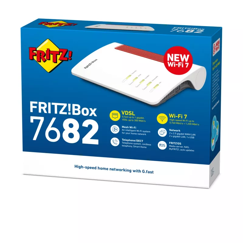 Box 7682 WLAN-Router 2,5 Gigabit Ethernet Dualband (2,4 GHz / 5 GHz) Λευκό