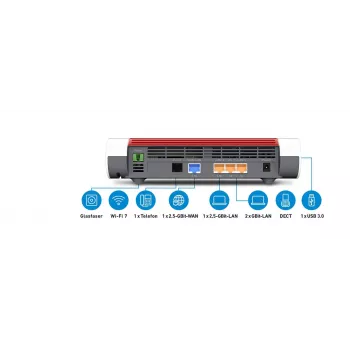 Box 5690 WLAN-Router 2,5 Gigabit Ethernet Dual-Band (2,4 GHz / 5 GHz) Κόκκινο, Λευκό