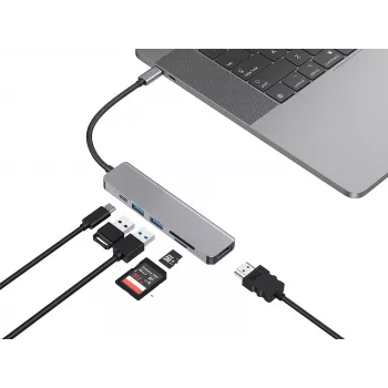 Conceptronic DONN02G Laptop-Dock/Port-Replikator USB 3.2 Gen 1 (3.1 Gen 1) Type-C Αλουμίνιο