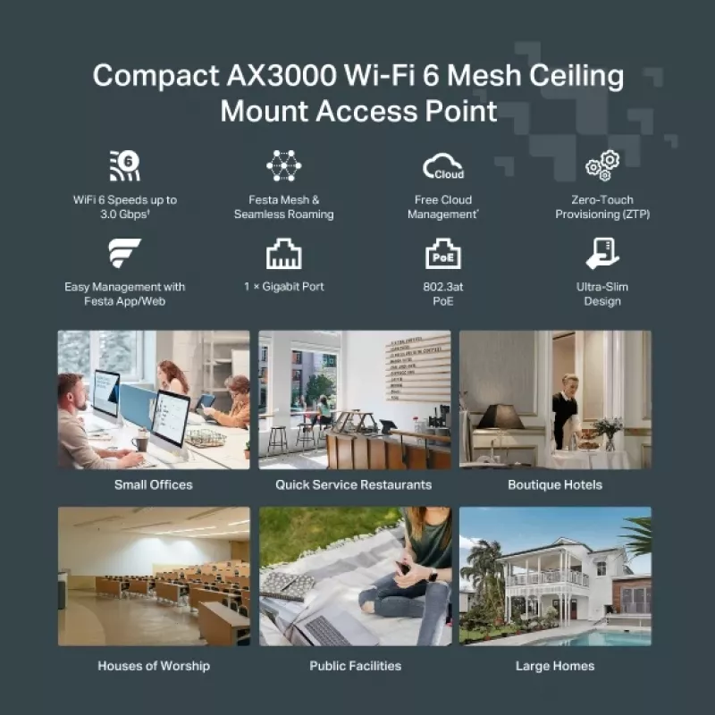 TP-Link Festa F65 3000 Mbit/s Λευκό Power over Ethernet (PoE)