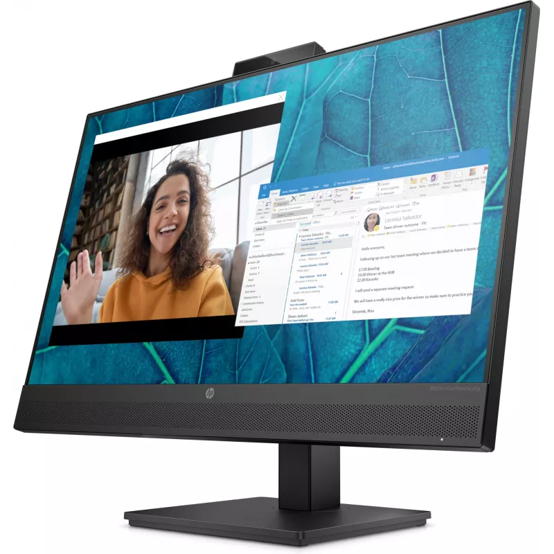 HP M27m οθόνη τηλεδιάσκεψης 27 ιντσών (68,6 cm) Full HD 1920 x 1080 IPS 75 Hz, HDMI, DisplayPort, USB-C, ηχεία, μαύρη