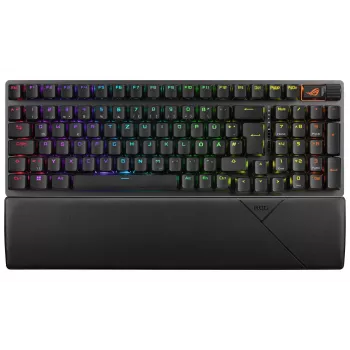ASUS ROG Strix Scope II 96 Wireless Πληκτρολόγιο Gaming USB + RF Wireless + Bluetooth QWERTZ Γερμανικά Μαύρο