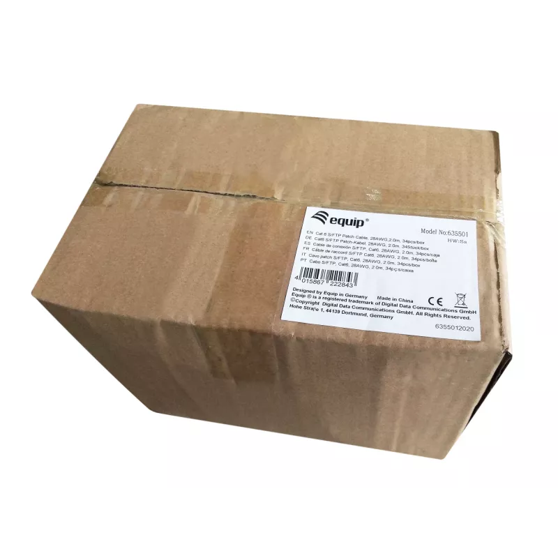 Equip Cat.6 S/FTP Patch Καλώδιο, 2,0 m, 34 τεμ./Εσωτερικό κουτί, Γκρι