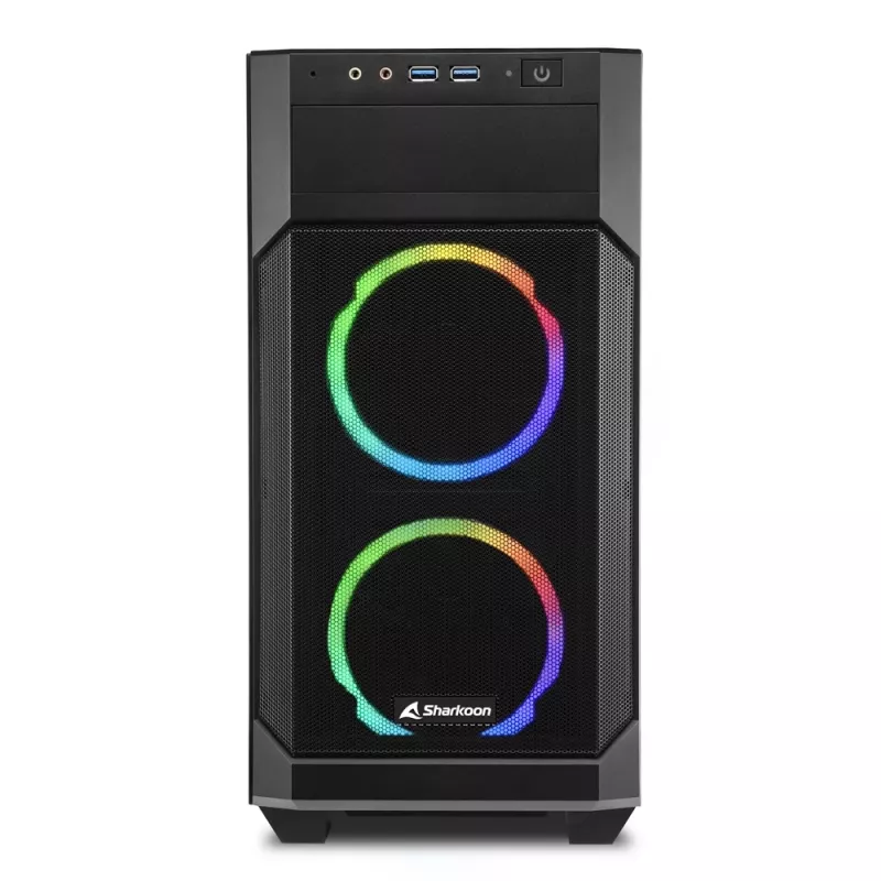 SHARKOON Κουτί Tower - V1000 RGB Micro Tower Μαύρο