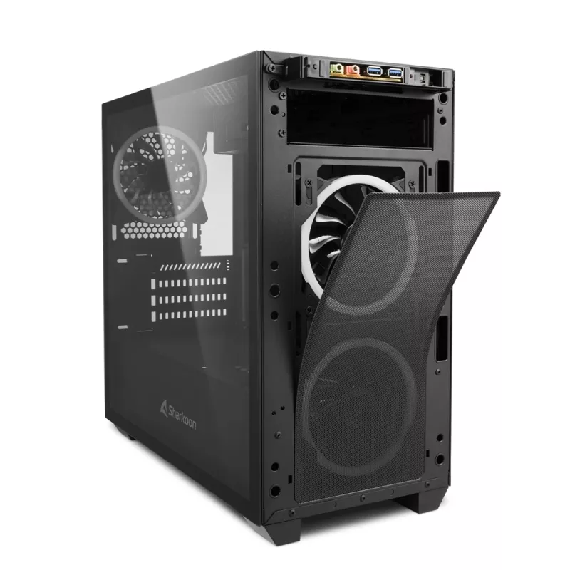 SHARKOON Κουτί Tower - V1000 RGB Micro Tower Μαύρο