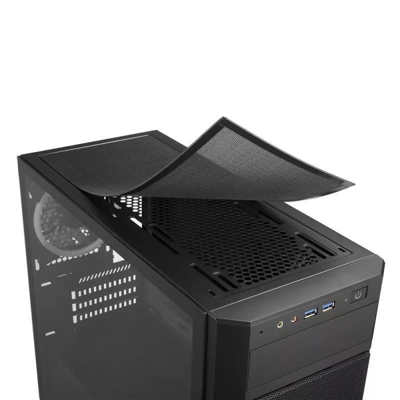 SHARKOON Κουτί Tower - V1000 RGB Micro Tower Μαύρο
