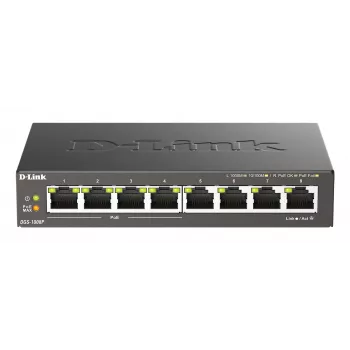 Μη διαχειριζόμενος Switch D-Link DGS-1008P/E, L2, 8 Θύρες, PoE