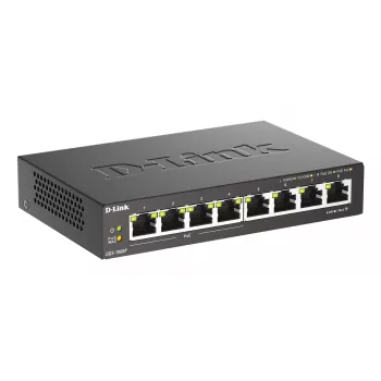 Μη διαχειριζόμενος Switch D-Link DGS-1008P/E, L2, 8 Θύρες, PoE